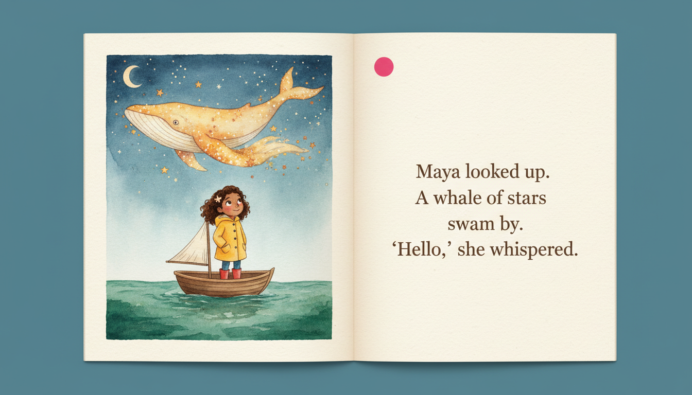 Interior spread of Maya and the Star Whale